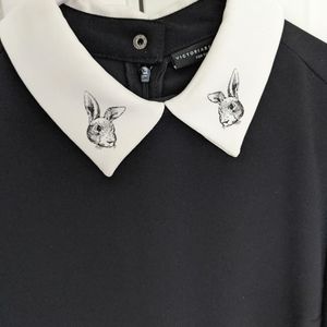 Victoria Beckham peter pan collar black dress